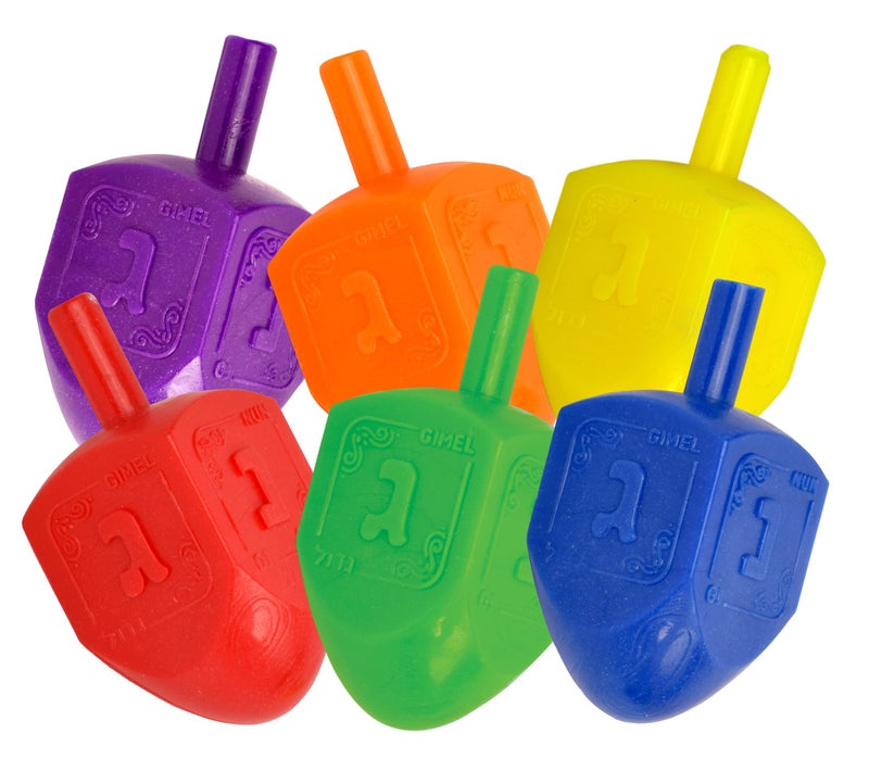 Izzy 'n' Dizzy 100 Medium Dreidels - Assorted Colors - Classic Chanukah Spinning Draidel Game and Prize - Bulk Value Pack - Image 4